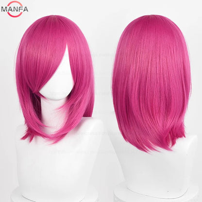 Anime Cosplay Wig - 40cm Medium Straight Wig with Bangs