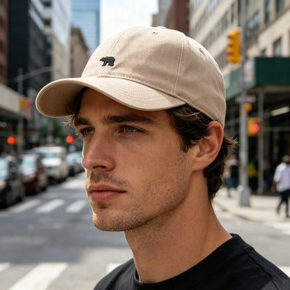 Baseball Cap with Bear Logo – Slim Fit Outdoor Dad Hat