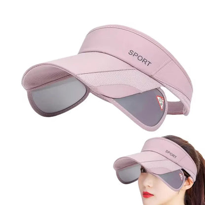 Sport Sun Visor Cap with Retractable UV-Shield Brim