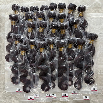 99j Burgundy Body Wave Bundles 3 4 Bundle Colored Wine Red 100 Unprocessed Human Hair 16a Raw