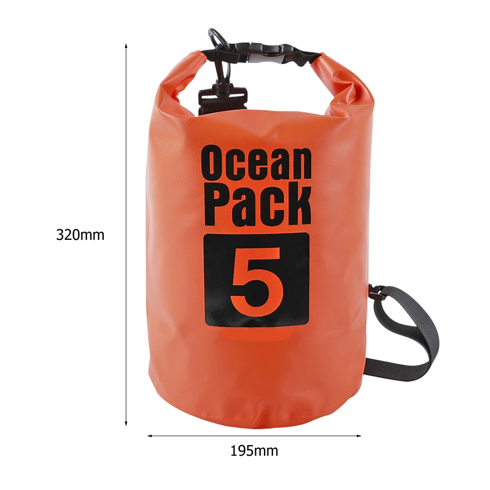 Waterproof Dry Bag – Foldable Roll-Top Pack 2L 3L 5L 10L 15L