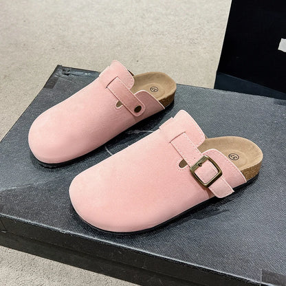 Women S Suede Mules Slippers Men Clogs Cork Insole Sandals Arch Support Outdoor Beach Slides Home