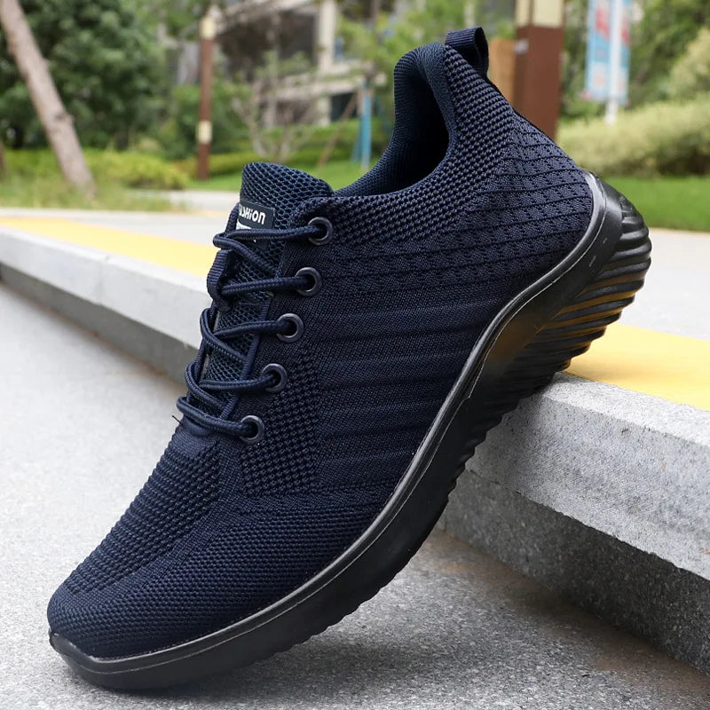 Men's Breathable Mesh Running Sneakers – Lightweight Casual Sports Shoes