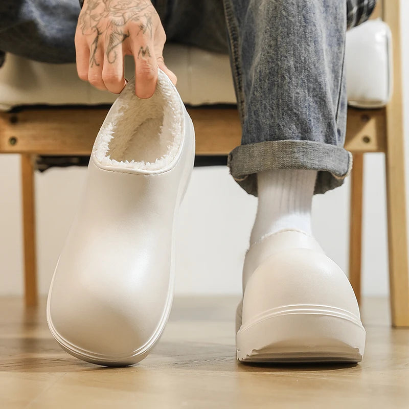 EVA Slip-On Clogs with Fleece Lining – Unisex Waterproof Shoes