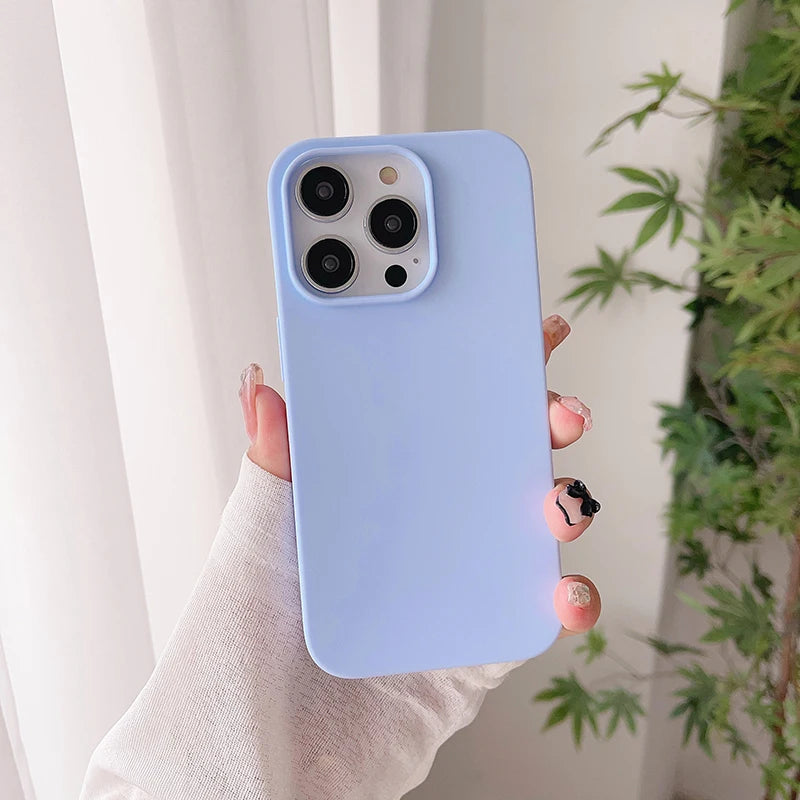 Luxury Candy Color Silicone Soft Case Iphone 16 15 14 13 12 Pro Max Plus Mini Matte Ultra Thin Cover