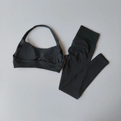 Women's Seamless Yoga Set – Sports Bra & High-Waist Leggings