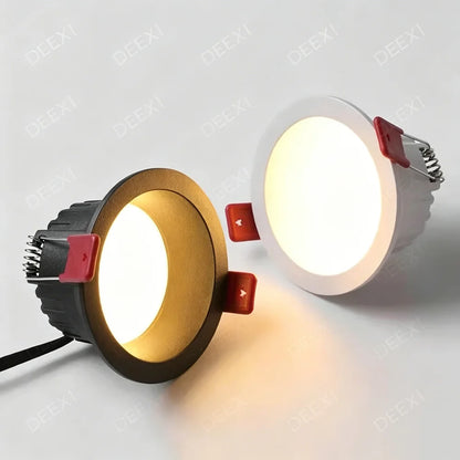 Round Anti-Glare Led Smd2835 Recessed Downlights 7w 10w Hole Size 7cm Ceiling Lamp Spotlights Indoor