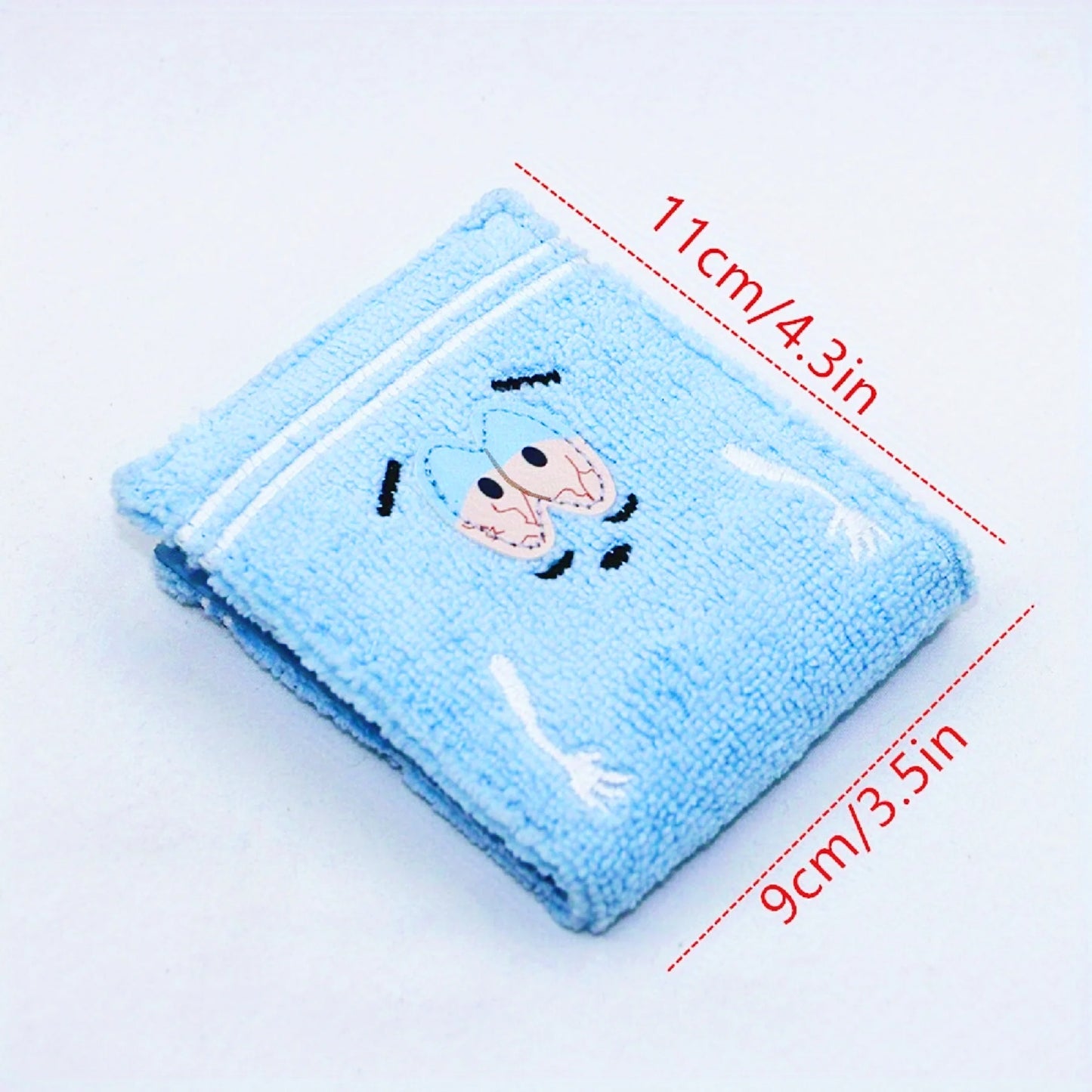 Anime Embroidered Card Holder Wallet – Cute Towel Cloth ID Wallet