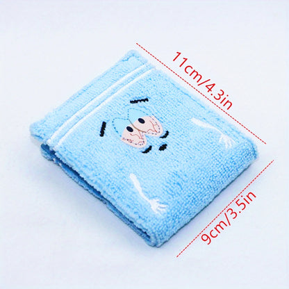 Anime Embroidered Card Holder Wallet – Cute Towel Cloth ID Wallet