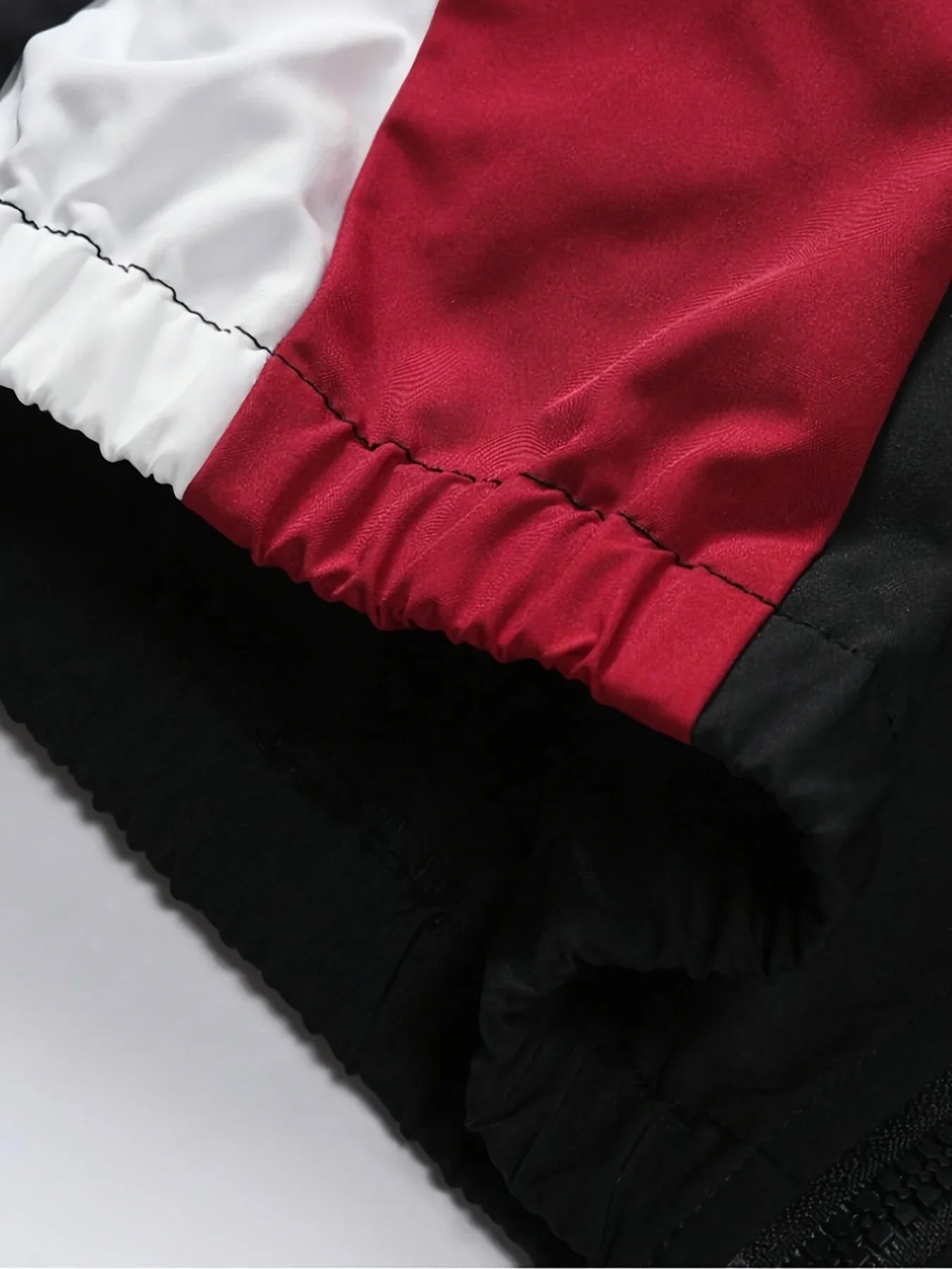 Men's Color-Block Windbreaker Jacket – Lightweight Casual Zip-Up