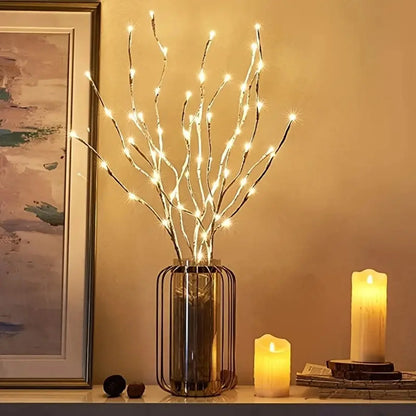 1 Pc White Birch Branch Light Led Festive Lights Battery Operated Christmas Party Wedding Decoration
