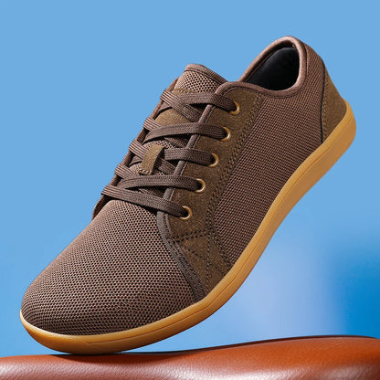 Men's Breathable Mesh Lace-Up Casual Sneakers