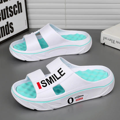 Summer Men S Massage Slippers Indoor Outdoor Sandals Beach Casual Shoes Soft Slides Flip-Flops Women