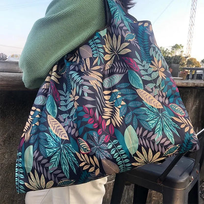 Reusable Foldable Shopping Tote Bag – Large Capacity Grocery Bag