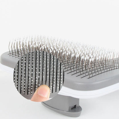 Self-Cleaning Pet Grooming Brush – Deshedding Slicker for Dogs & Cats