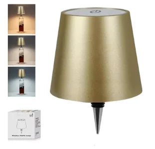 Rechargeable Wireless Led Wine Bottle Lamp Touch Dimming 3 Color Modes Cordless Lampshade Stopper