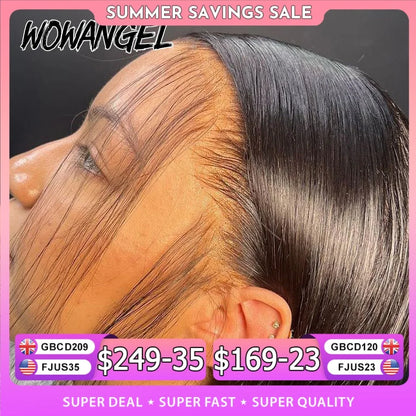 Wow Angel Hd Lace Front Wigs 250 13x6 Straight Hair Invisible Melt Skin Human Wig