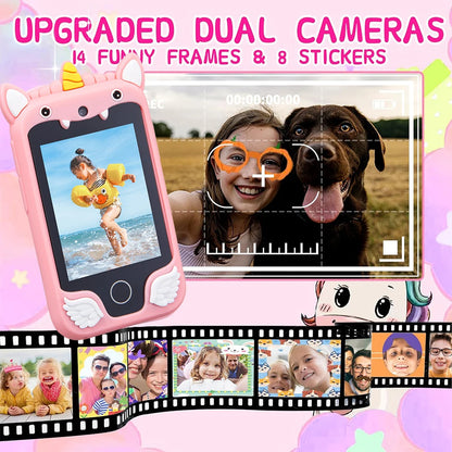 Kids Smart Phone Toy with Touchscreen & Camera – Unicorn Design for Girls