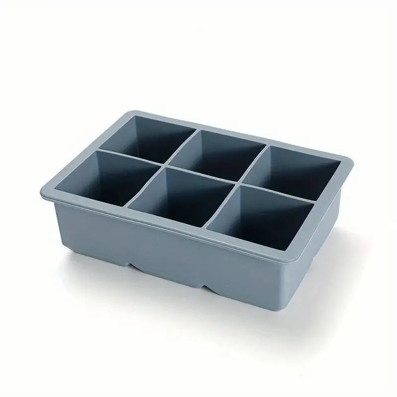 Silicone Ice Cube Tray with Lid – 6-Cavity, Food Grade