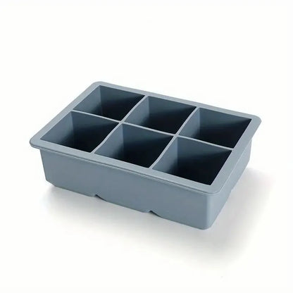 Silicone Ice Cube Tray with Lid – 6-Cavity, Food Grade