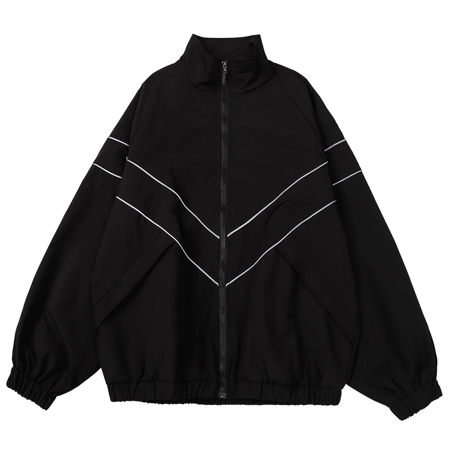 Men's Reflective Stripe Windbreaker Jacket Streetwear