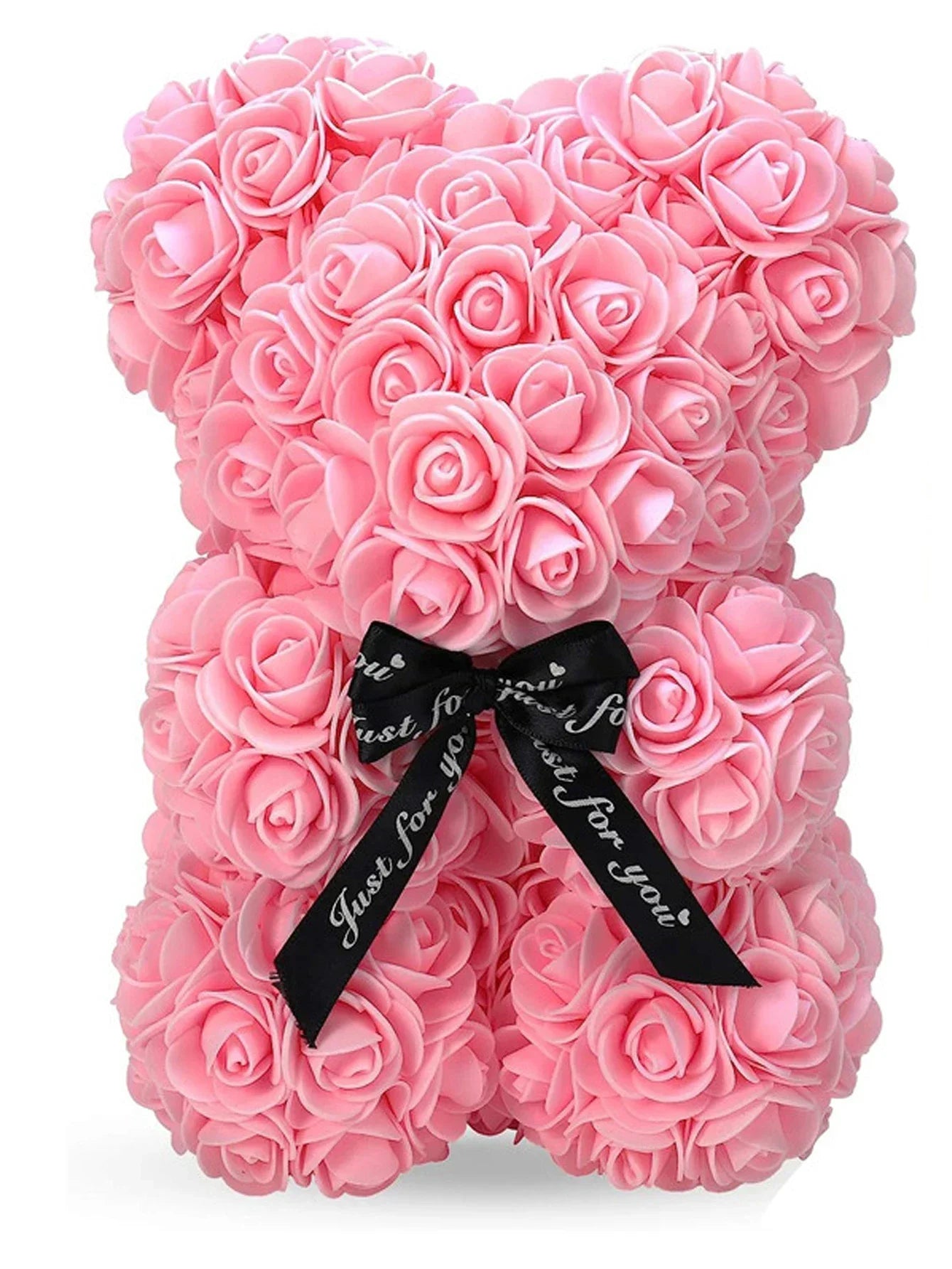 Rose Teddy Bear with LED Lights Artificial Flower Gift