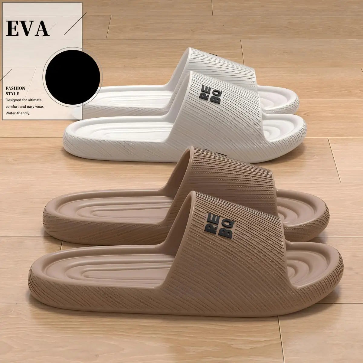 EVA Home Slippers for Men & Women – Soft Cushioned Bathroom Shower Slides