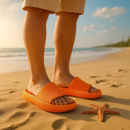 Cloud Slides – Thick 4cm EVA Sole Indoor & Beach Slippers