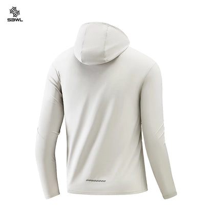 Lightweight Hooded Sports Top – Breathable Long Sleeve Hoodie