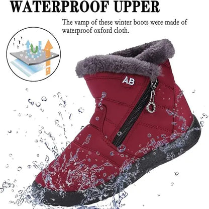 Women's Winter Snow Boots Faux Fur Lined Waterproof Ankle Booties