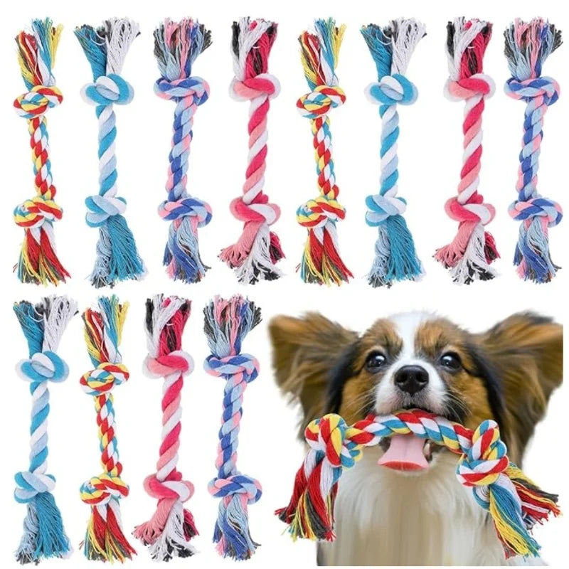 Dog Rope Toy Double Knot Cotton Chew Toy for Puppies & Cats