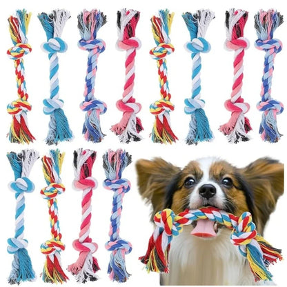 Dog Rope Toy Double Knot Cotton Chew Toy for Puppies & Cats