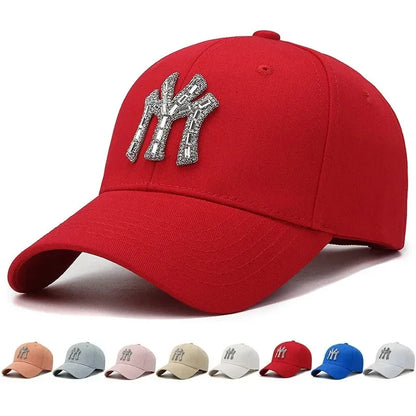 Rhinestone Baseball Cap for Women – Sparkle NY Logo Dad Hat