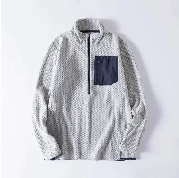 Fleece Half-Zip Sweatshirt – Thick Unisex Long Sleeve Pullover
