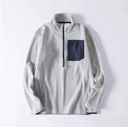 Fleece Half-Zip Sweatshirt – Thick Unisex Long Sleeve Pullover