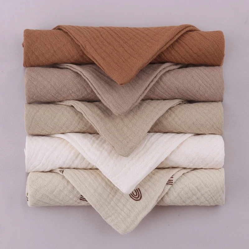 Baby Muslin Washcloths 5-Pack – Soft Gauze Cotton Face Towels