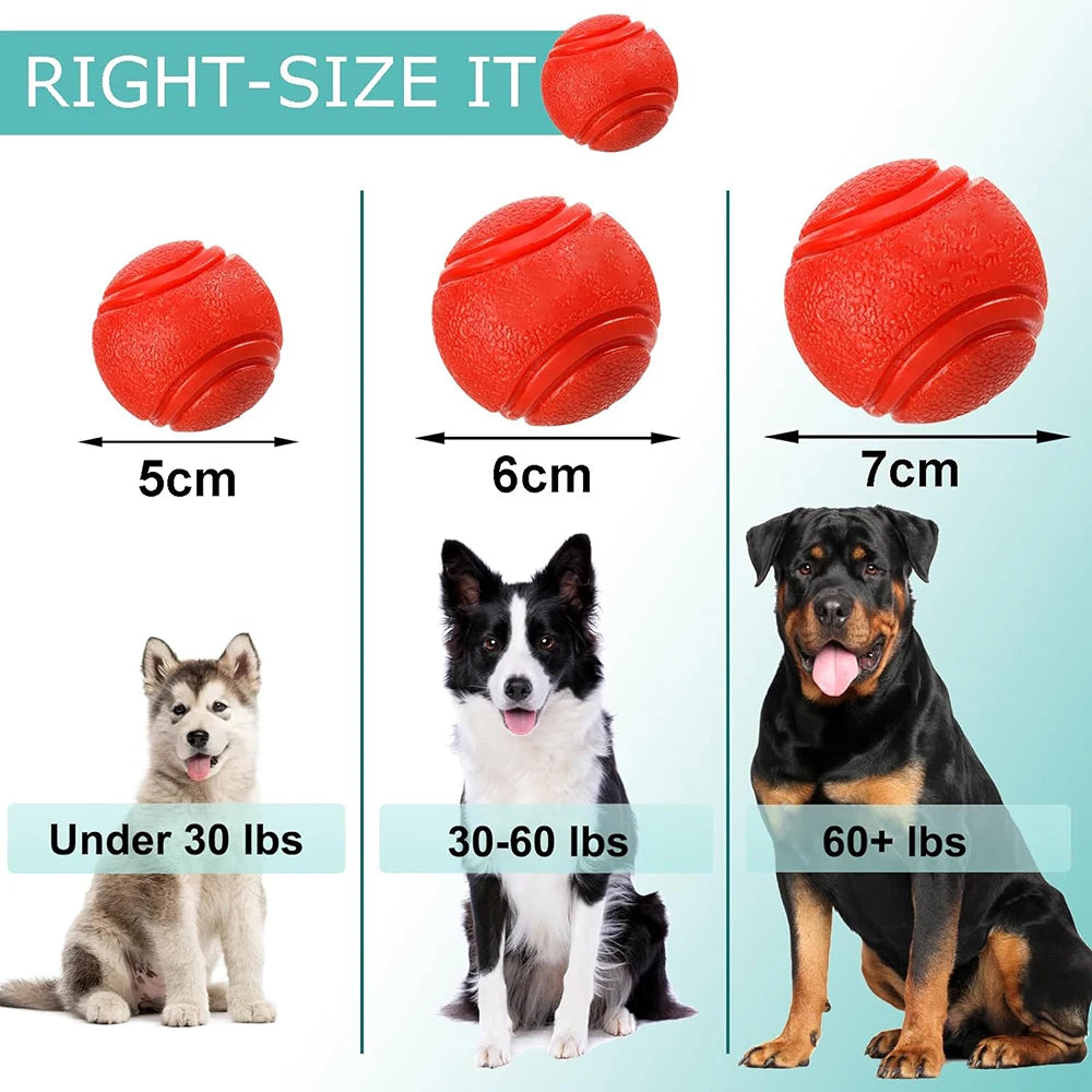 Rubber Dog Ball Bite-Resistant Fetch & Training Toy