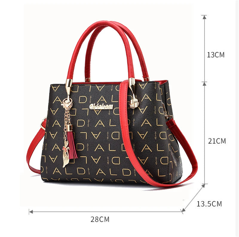 PU Leather Tote Handbag for Women – Large Capacity Crossbody Bag