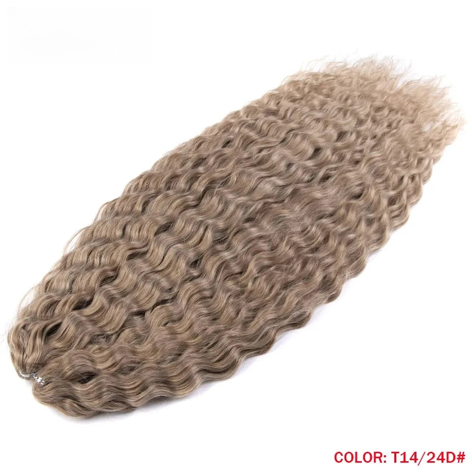 Idol 300g 22 Inch Ariel Curl Hair Water Wave Twist Crochet Synthetic Ombre Rainbow Color Braiding
