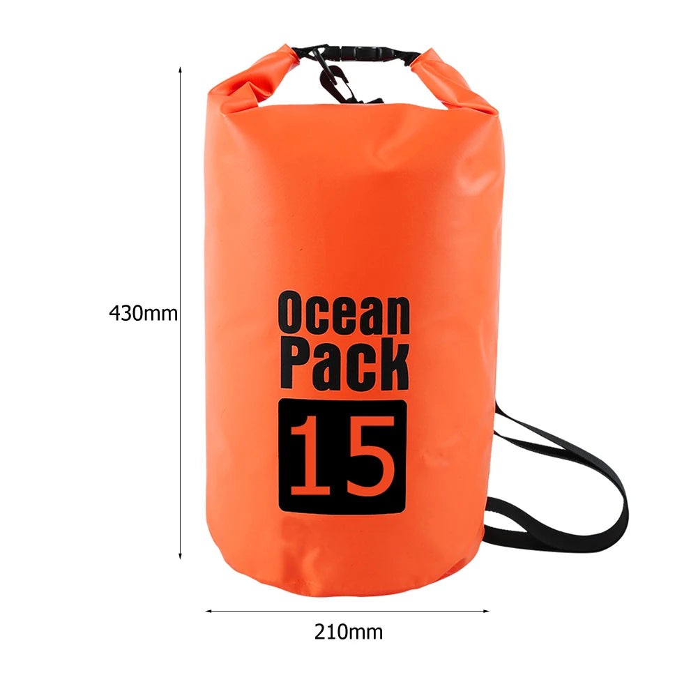 Waterproof Dry Bag – Foldable Roll-Top Pack 2L 3L 5L 10L 15L