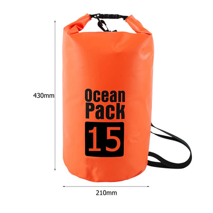 Waterproof Dry Bag – Foldable Roll-Top Pack 2L 3L 5L 10L 15L