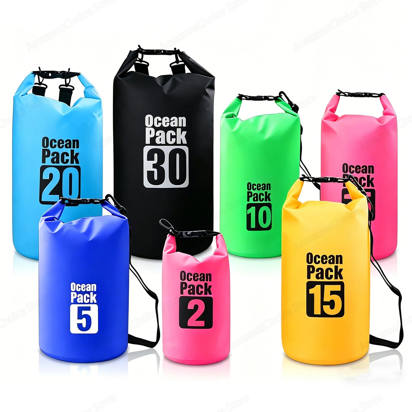 Waterproof Dry Bag 2L–30L – PVC Roll-Top Sack for Kayaking & Outdoor Sports