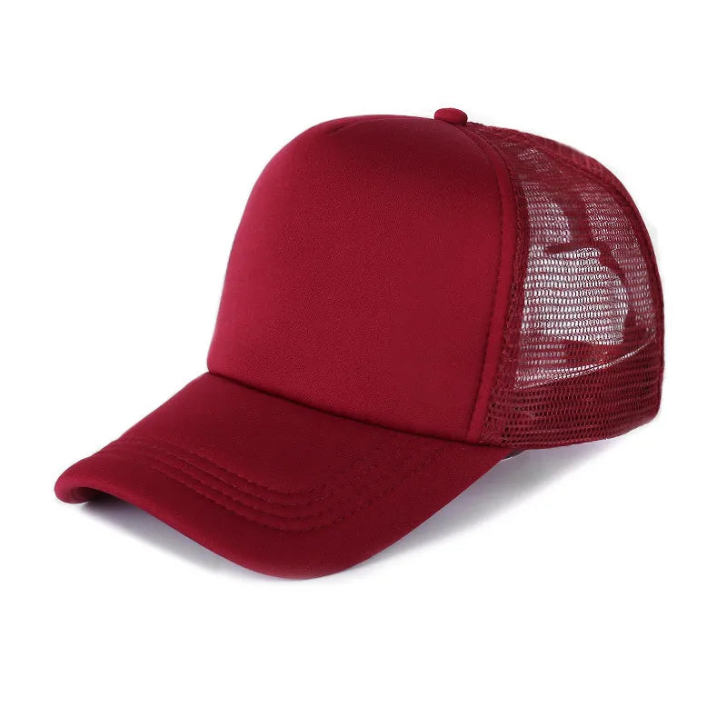 Custom Logo Mesh Trucker Hat – 5-Panel Snapback Baseball Cap for Men & Women