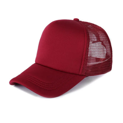 Custom Logo Mesh Trucker Hat – 5-Panel Snapback Baseball Cap for Men & Women