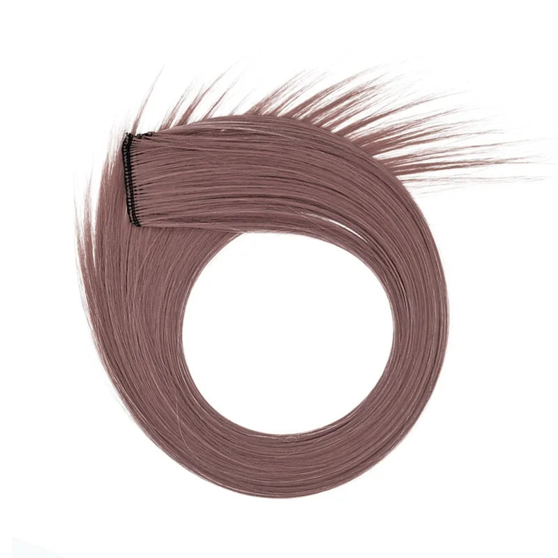 Clip-In Hair Extensions 22 Inch Straight Synthetic – Rainbow Colors