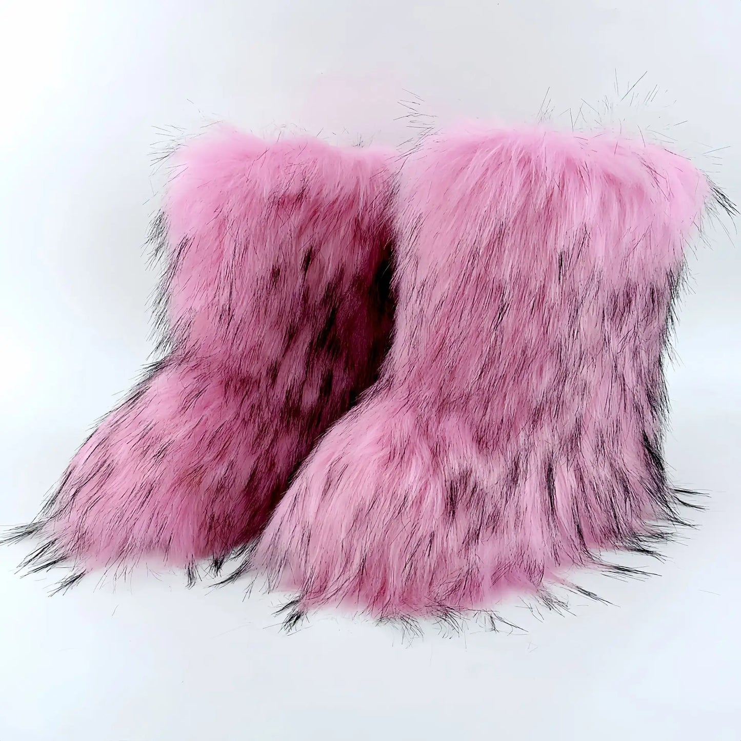 Faux Fur Snow Boots for Women – Fluffy Plush Winter Footwear