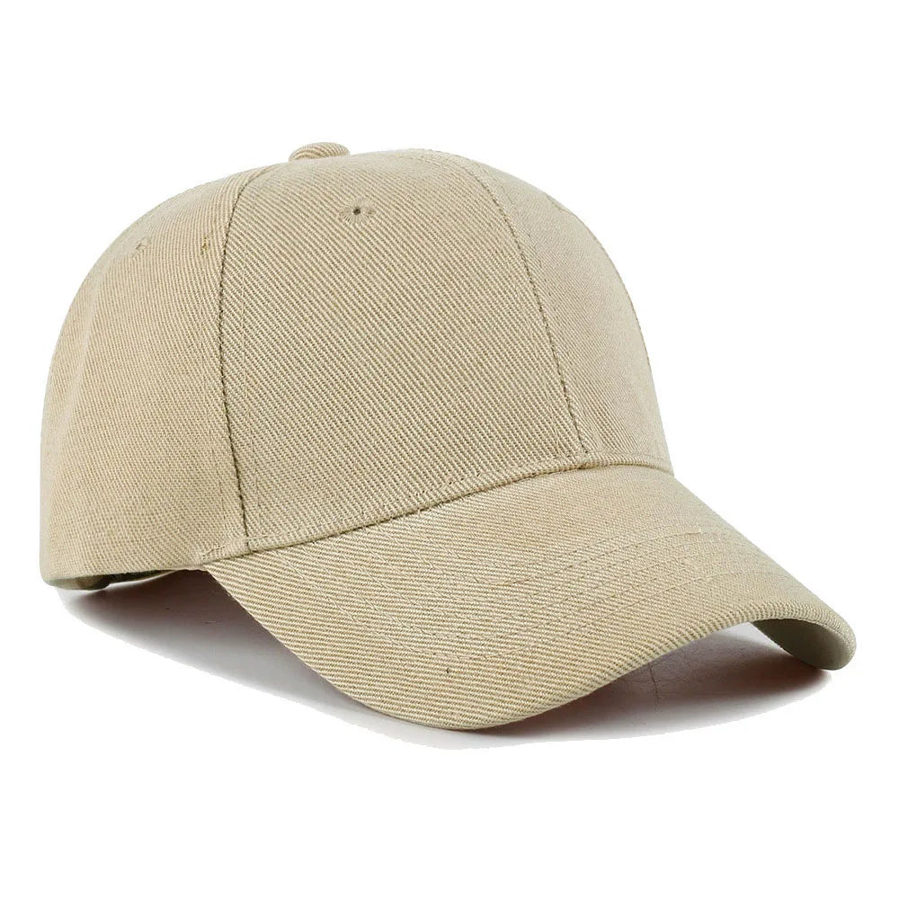 Plain Baseball Cap – Unisex Adjustable Snapback Hat
