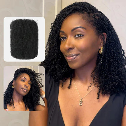 Sleek Afro Kinky Bulk Human Hair Braiding Twist Peruvian Qvr Remy Dreadlock Natural Color African