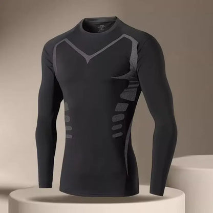 Men's Compression Long Sleeve Shirt | Quick-Dry Gym Training Top