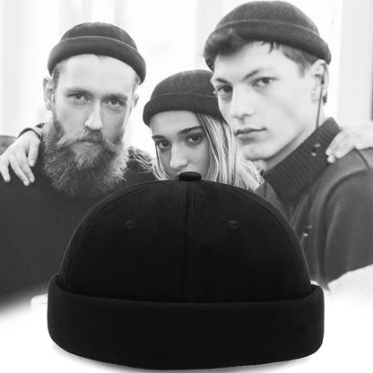 Brimless Docker Cap – Unisex Hip Hop Skullcap for Men & Women